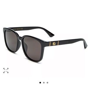 New Gucci Men's GG0637SK GG Rectangle Sunglasses Black Acetate